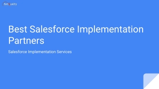 Best Salesforce Implementation Partners