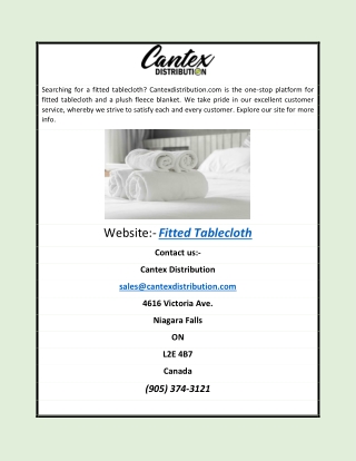 Fitted Tablecloth | Cantexdistribution.com