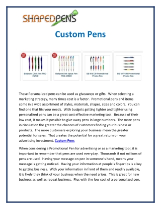 Custom Pens