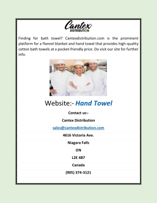 Hand Towel | Cantexdistribution.com