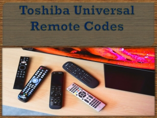 Toshiba Universal Remote Codes