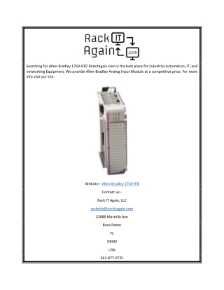 Allen-bradley 1769-if8  Rackitagain.com