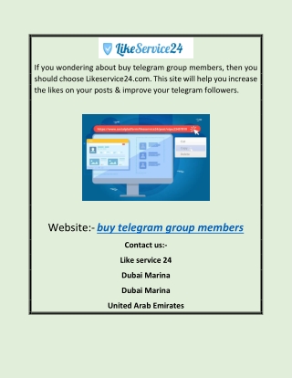 Buy Telegram Group Members | Likeservice24.com