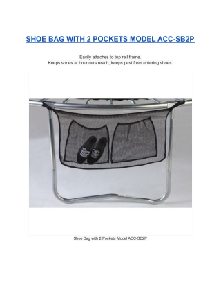 SHOE BAG WITH 2 POCKETS MODEL ACC-SB2P