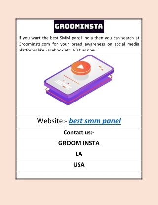 best smm panel |Groominsta.com