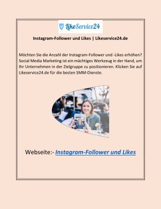Instagram-Follower und Likes | Likeservice24.de