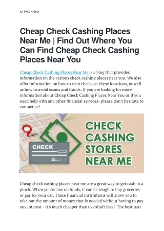 Cheap Check Cashing Places Near Me - Find Out Where You Can Find Cheap Check Cashing Places Near You