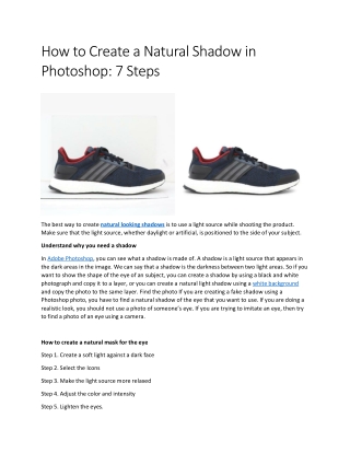 How to Create Realistic Shadows to Images in Photoshop