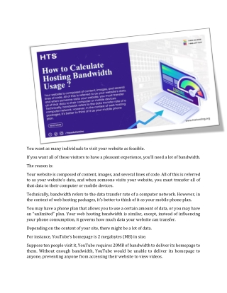 How to Calculate Hosting Bandwidth Usage