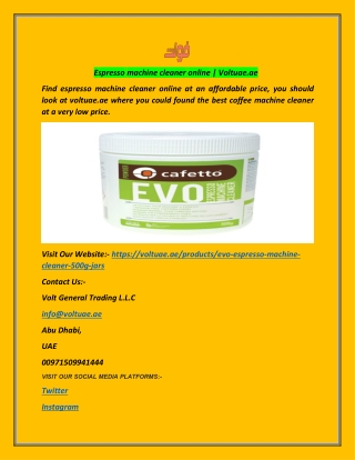 espresso machine cleaner online | Voltuae.ae