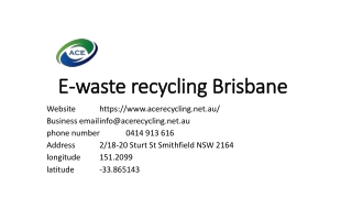 e waste recycling brisbane