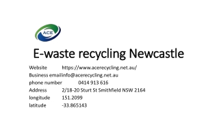 E-waste recycling Newcastle