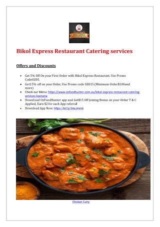 5% off - Bikol Express Restaurant Menu Kwinana, WA