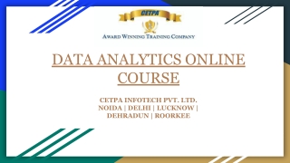 Data Analytics Online Course At Best Discount Price