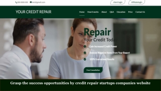 Grasp the success opportunities by credit repair startups companies website