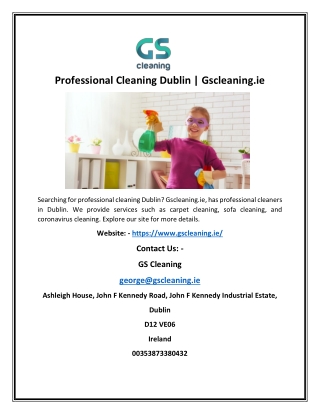 Professional Cleaning Dublin | Gscleaning.ie