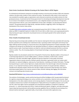 Data Center Accelerator Market by Processor Type, Type, Application | COVID-19 I