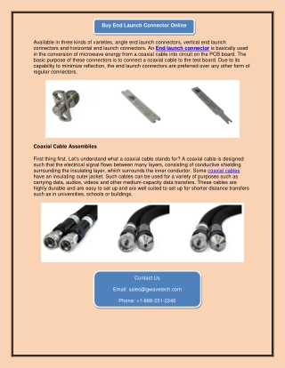 Buy End Launch Connector Online