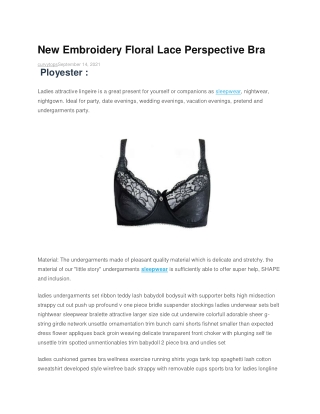 Floral Lace Perspective Bra