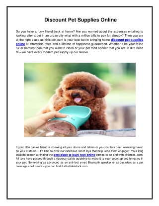 Discount Pet Supplies Online