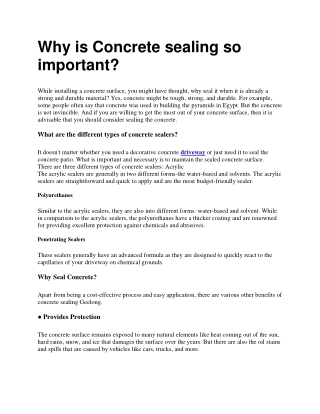 Why is Concrete sealing so important-pdf