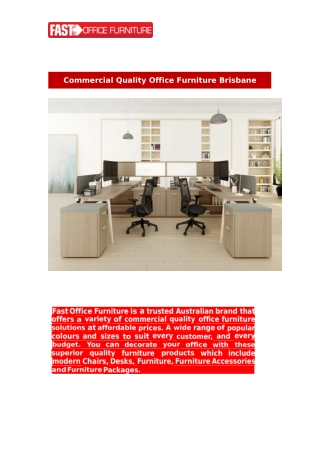 Budget & Modern Office Furniture Brisbane