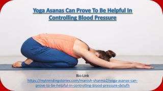 Yoga Asanas Can Prove To Be Helpful In Controlling Blood Pressure