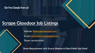 Scrape Glassdoor Job Listings