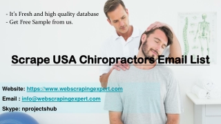 Scrape USA Chiropractors Email List