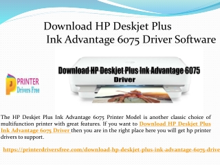 Download HP Deskjet Plus Ink Advantage 6075 Driver Software