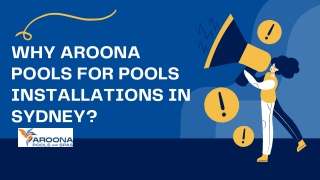 Why Aroona Pools for Pool Installations in Sydney