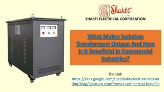What Makes Isolation Transformers Unique