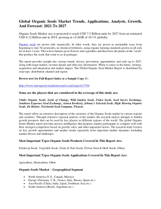 Global Organic SeedsMarket