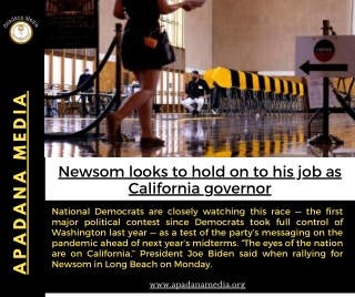 Newsom looks to hold on to his job as California Governor, News Agency in Michigan