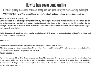 How to buy oxycodone online