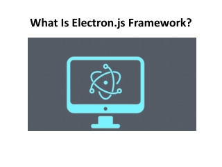 What Is Electron Js framework