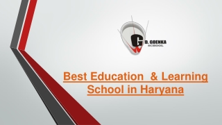 Best Education  & Learning School in Haryana