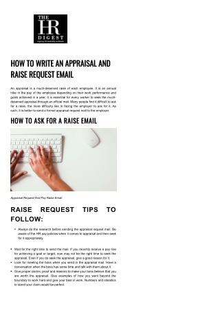 How to Request a Raise via Email
