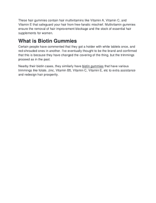 Is Biotin Gummies Good for Hair
