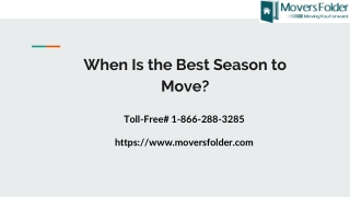 When Is the Best Season to Move