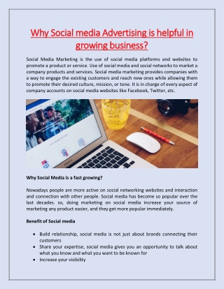 Why Social media Advertising is helpful in growing business?