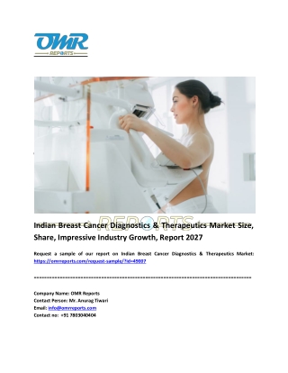 Indian Breast Cancer Diagnostics & Therapeutics Market Forecast 2021-2027