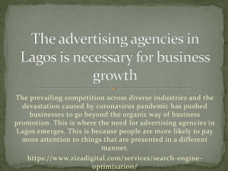 The advertising agencies in Lagos is necessary for business growth
