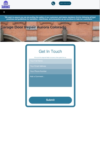 garage door repair aurora Colorado