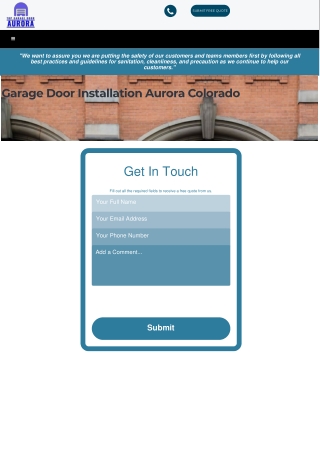 Garage Door Installation Aurora Colorado