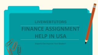 Finance Assignment Help in USA Experts Can Improve Your Grades?