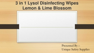 3 in 1 Lysol Disinfecting Wipes Lemon & Lime Blossom