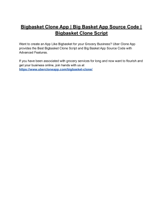 Bigbasket Clone App | Big Basket App Source Code | Bigbasket Clone Script