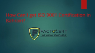 How Can I get ISO 9001 Certification in Bahrain