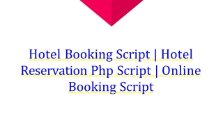 Best Hotel Booking Clone Script - Readymade Clone Script